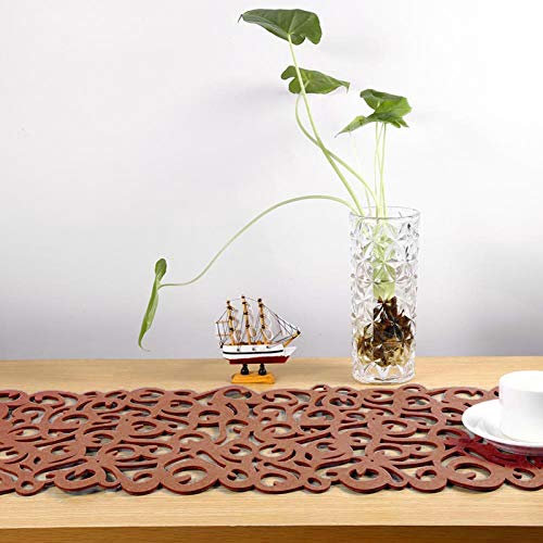 Mantel Corredor Rectangular Fieltro 7 Colores Hogar Cocina Decoración Placemats Mesa (Café)