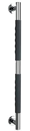 Edelstahl Wandhaltegriff Secura 65,5 cm | 120 kg Belastbar, Wandhaltegriff, Chrom, Anti Rutsch Griff für sicheren Halt, Dusche, Badewanne, Badezimmer Haltestange