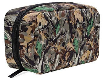 Mnsruu - Bolsa organizadora de maquillaje con diseño de camuflaje para mujeres y niñas