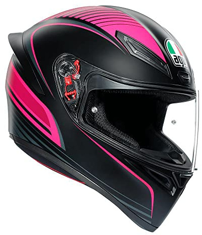 AGV K1 MULTI PITLANE BLUE/RED/YELLOW L ML 58 WARMUP BLACK/PINK