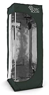 RoyalRoom® - Growzelt 40x40x120 cm - Indoor Gewächshaus - Starker Bezug, Waschbar, Lichtdicht - Rohrstärke 19 mm, Robuster Reißverschluss - Growbox, Grow Tent, Grow Zelt, Grow Box, Pflanzzelt C40