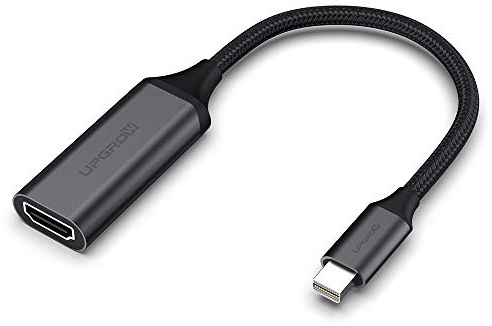 Upgrow Adaptateur Thunderbolt vers HDMI en aluminium Mini DP DisplayPort vers HDMI pour Apple MacBook Air/Pro, Microsoft Surface Pro/Dock, Moniteur, projecteur, etc