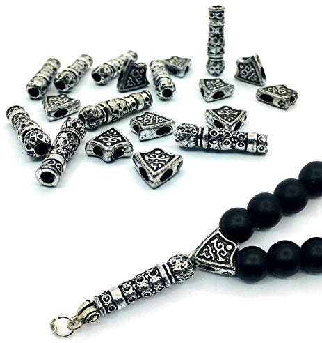 Perlin Imame und Y Perlen Set Für Gebetskette Tesbih Tasbih Tespih Kette Zwischenperlen Misbaha Subha Muslimisches Islamic Rosenkranz Prayer Anbetungszubehör