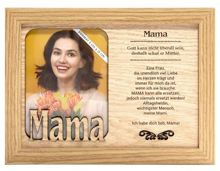 power gift MAMA - Bilderrahmen Holz. Bilder/Rahmen/Fotorahmen stehend und hängend. Portraitrahmen. Muttertag. Fotografie. Originelles Geschenk für jeden Anlass.