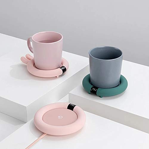 SAMNATE Kaffeebecher-Wärmer (Adapter im Lieferumfang enthalten), Gadget, dünne Tasse, Kaffee, Tee, Getränke, Heizung, Tablett, Tassen-Pad, schönes Geschenk, Heizuntersetzer, 220 V (grün)