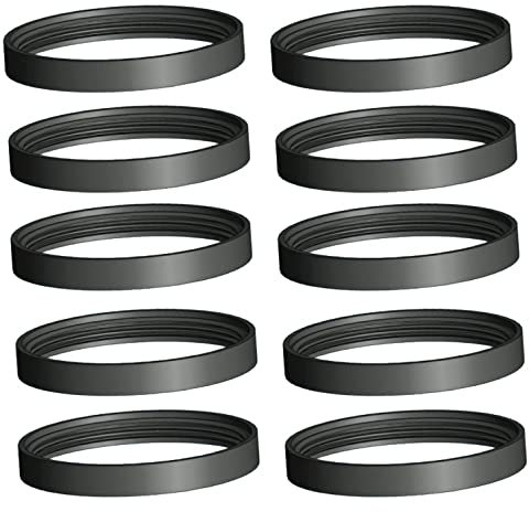 Refrateck 10 Dichtungen Ø80mm Silikon für Pelletofenrohr max 250°C Schwarz