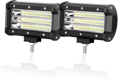 PICAA 2X Faro de Trabajo LED 5 Pulgadas 135W, Focos de Coche 12V 24V, 6000K Offroad Barra Luz de Trabajo Led para SUV Camión Tractor 4x4 ATV Barco Moto