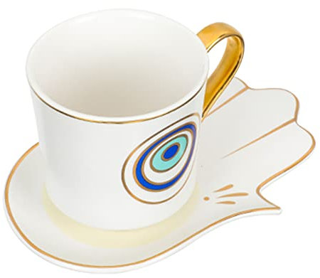 TOPBATHY 1juego Tazas De Café Cerámicas Platillo Diseño Europeo Para Té y Café Para Hogar y Cafeterías