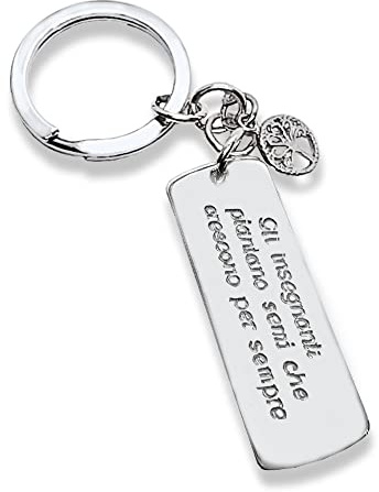 Flores Portachiavi personalizzabile con charm albero della vita argento 925