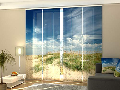 Wellmira Schiebegardinen Ostsee 4er Set