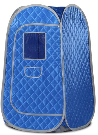 Gollense Tente de Sauna à Vapeur Portable, Sauna Personnel pour Spa à la Maison, hammam intérieur, Sauna Pliable pour Relaxation à la Maison avec Sac de Rangement, cuiseur Vapeur Non Inclus (Bleu)