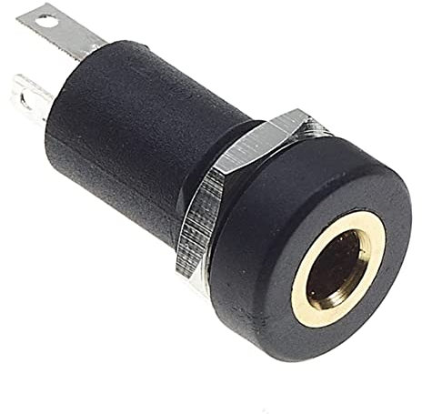 3,5-mm-Klinkenbuchse, 3-polig, 5 Stück - Audio-Video-Buchse, Stereo, Lötanschluss, Kopfhörer mit Mutter