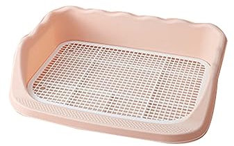Hundetoilette mit erhöhtem Spritzschutz, leicht zu reinigen, 53 * 35 * 15 cm, blau/rosa (Pink)