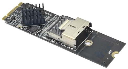 Tyatocepy Carte D'Extension M.2 NVME vers SFF-8087 SATA3.0 Carte Adaptateur de Disque Dur Mini-SAS/SATA 36 Broches Accessoires
