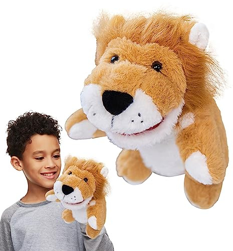 Xistuoz Handpuppen für Erwachsene, niedliches und weiches Plüschtier, Puppentheater für Kinder, Plüschpuppen mit beweglichem Mund zum Spielen, Geschenk für und Kinder ab 3 Jahren