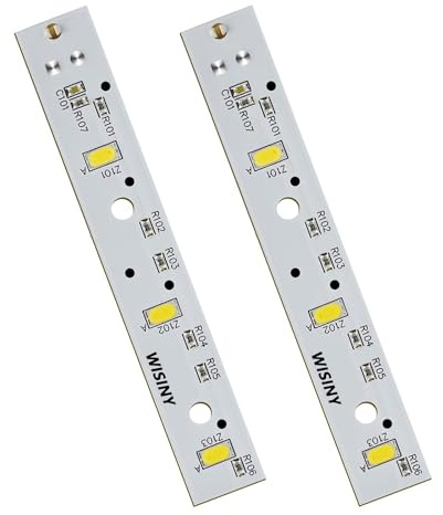 WISINY WR55X26671 Refrigerators LED Light Board 2PCS Compatible for GE LED Refrigerators Light Bulb GE Freezer Light Bulb Replacement PS11767930 AP6035586 4468532 EAP11767930 LED3344588