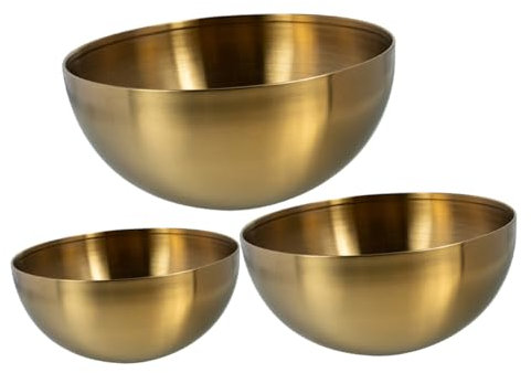 TOPBATHY 3st Salatschüssel Thermoschüssel Mit Deckel Rührschüssel Aus Edelstahl, Tragbare Rührschüssel Ramen Schale Rührschüssel Mit Deckel Grill Gemüse Rostfreier Stahl