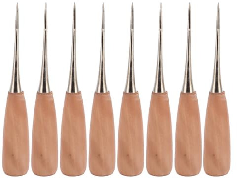 Punteruolo da cucito, 8 pezzi fai da te strumento di riparazione,punteruolo artigianale, punteruolo per fori, per moquette, pellicce, tela, riparazione, pelle fai da te, cucitura a mano