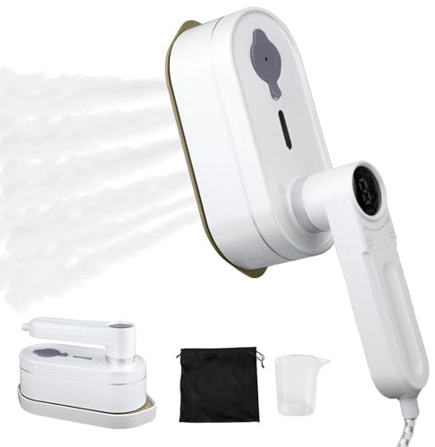 Clothes Steamer,Handheld Steamer for Clothes 2-in-1 Travel Iron 8 Heating Modes 180° Rotatable Foldable Handle Portable Steam Iron,Fast Wrinkle Removal for Home Travel Use
