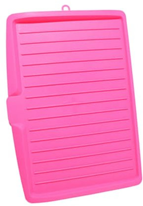 Dish Drainer Tray, Space Saving Plastic Dish Drainer, Rectangular Design for Fruit and Cutlery (Rose Red)