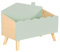 sweeek - Coffre à Jouets Enfant Effet Bois. Vert. L 58 x P 28 x H 44.5 cm