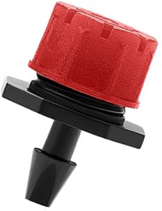 Goutteur Irrigation Réglable, 50 Pcs Arroseurs D'arrosage Réglables à 360 °, 8 Trous Micro Gicleurs Emetteur Goutte Système, Tête de Gicleurs D'irrigation pour Parterres de Home Garden Patio (Rouge)