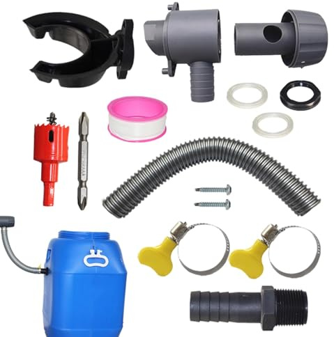 Recuperateur D Eau De Pluie pour Tuyau DeDescente 50cm, Tuyau DeDescente, Collecteur d'eau De Pluie avec Accessoires De Montage, Relie Le Tuyau DeDescente Au Réservoir d'eau