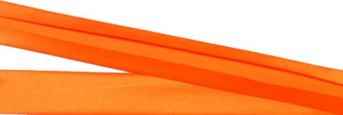 5 m Satin Schrägband 20 mm vorgefalzt neon orange