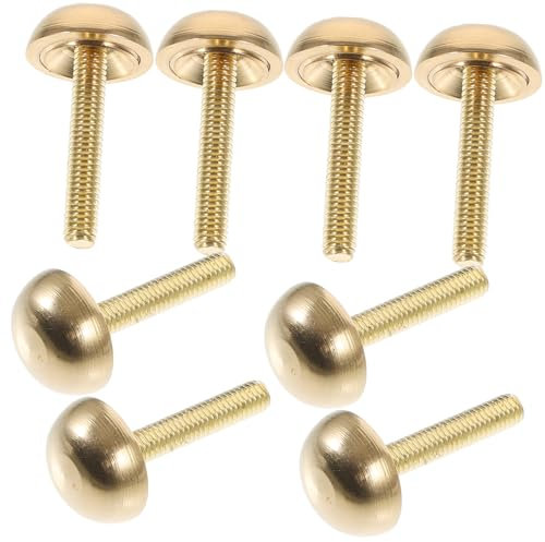 ANDRESLAD 8pièces Vis à Miroir Avec Caps Décoratifs Laiton Fixations Rustiques Pour Meubles Et Cabinets Auto-taraudantes Finition Métallique