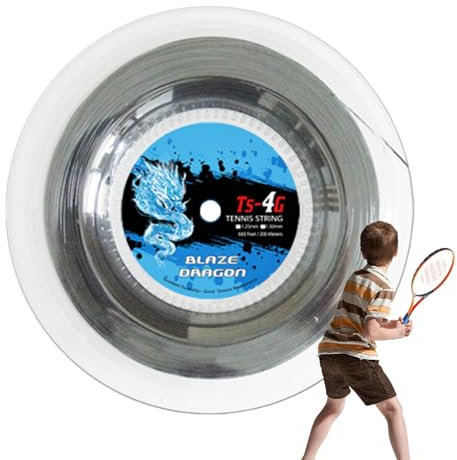 Saiten für Schläger,Tennissaitenrolle,Tennissaiten 4G Tennisschlägersaite mit großer Platte - Üben Sie den primären harten Draht, die Tennissaite für intensiven Wettkampf und tägliches