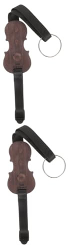 Toyvian 2St Antirutschmatte für Cello Zubehör für Musikinstrumente verstellbarer Cellostachelhalter Endstiftankerhalter Cello-Stachelmatte Nicht-Cello-Stopper Cello-Zubehör aus Holz Stoff