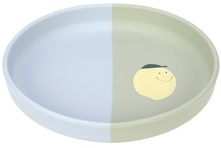 LÄSSIG Piatto per bambini in silicone/Silicone Plate Happy Fruits Lemon