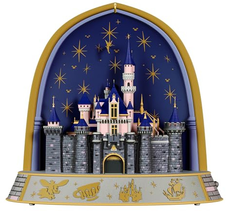 Hallmark Keepsake Disney Christmas Ornament, Disneyland 70th Anniversary A Magical Celebration Musical with Light, Gifts for Disney Fans