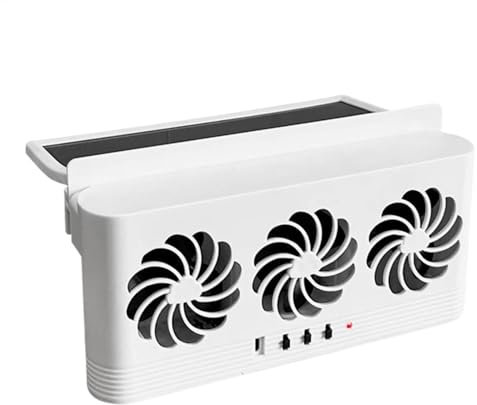 Car Window Solar Exhaust Fan - Solar Powered Car Ventilator | Economical Cooling Tool Window Fan | Automobile Exhaust Window Air fllow Or RV And Small Car