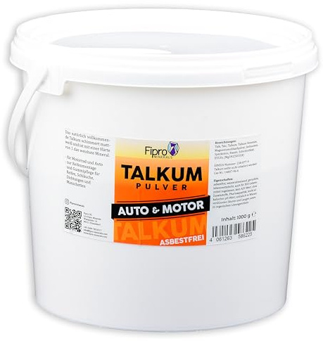 Sucelos Fipro Minerals Poudre de talc 2 x 1 kg | Poudre de talc d'entretien du caoutchouc pour vélo, moto, cyclomoteur, voiture, voiture, sans amiante, 100 % talc, pour montage des pneus, changement