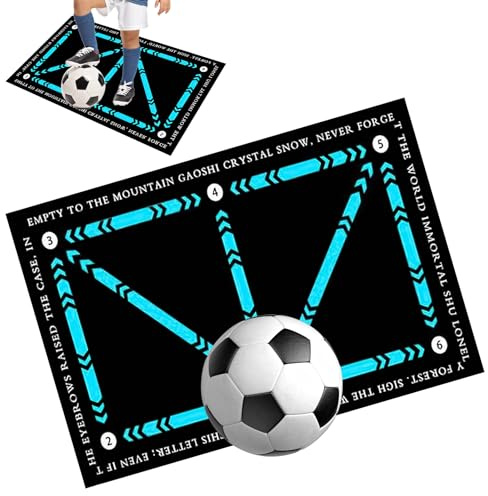 Fussball Matte, 60x90 cm Fußball Schritt Trainingsmatte, Rutschfeste Fussballmatte Training, Fussball Trainingsmatte, Fußball Matte Ballkontrolle, Fussball Trainingszubehör für Fußballliebhaber