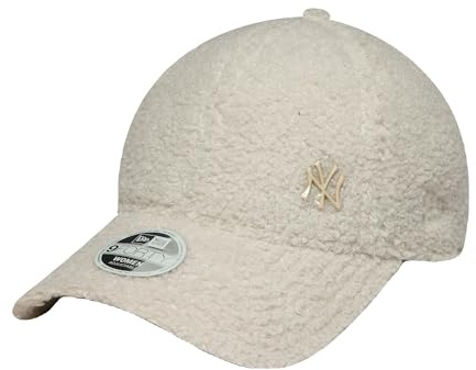 New Era NY Teddy Fur Cap Basecap Baseballcap Curved Brim Damencap York Yankees Damen - Metallschnalle, mit Schirm Frühling-Sommer Herbst-Winter Frühjahr