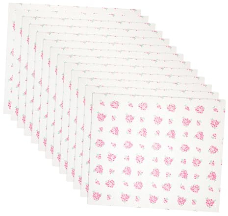 VANZACK 50 pièces Papier Sulfurisé Imprimé Roses Anti-graisse pour Emballage Sandwich Hamburger Papier Alimentaire Résistant à Huile Format pour Sandwichs et Frites