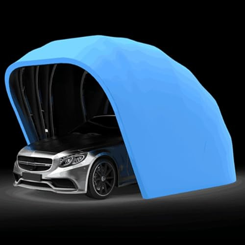 Mobiles Zelt für die Garage, mit Fernbedienung, zusammenklappbar, aus Edelstahl, für Parkplätze, robust (blau)