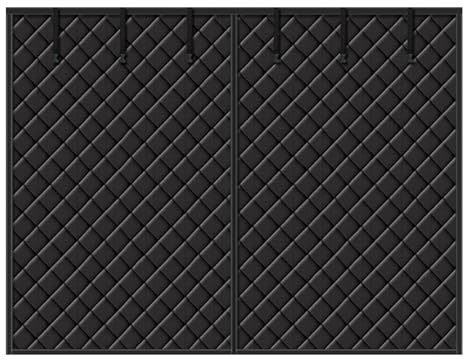 Vinterisoleringskit för garageport, magnetisk värmeisolerad garageportsgardin för enkel upprullning, ljudisolerande isoleringsdörrskydd(Svart,W300cm x H280cm)
