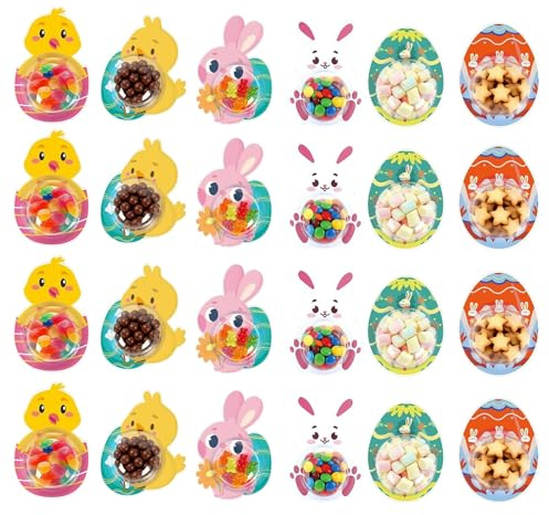 Genérico Tarjetas de Pascua | Favors De Para Intercambio Portátiles,Tarjetas con Dulces de Pascua para Niños,Para Aula, Escuela, Recompensa, Festividades, Estudiantes Y Profesores