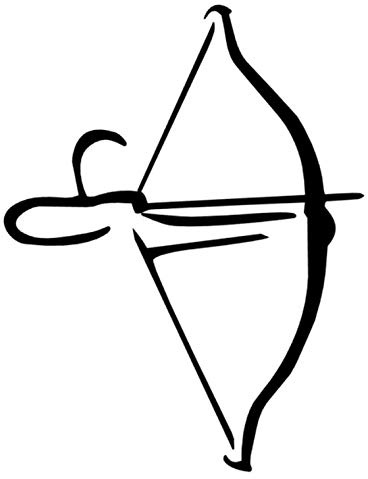 Bogenschiessen Aufkleber in 10cm, 15cm, 20cm, 25cm Bogensport Aufkleber Autoaufkleber Bogenschütze (40/3) (10cm, schwarz Glanz)