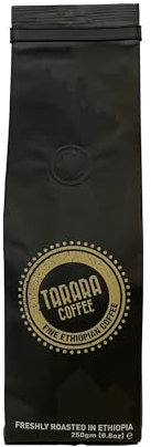 Tarara Coffee - Café Grain Premium - 100% Arabica Pur Ethiopie - Torréfaction Artisanale Medium-Dark - Riche & Aromatique - 250g