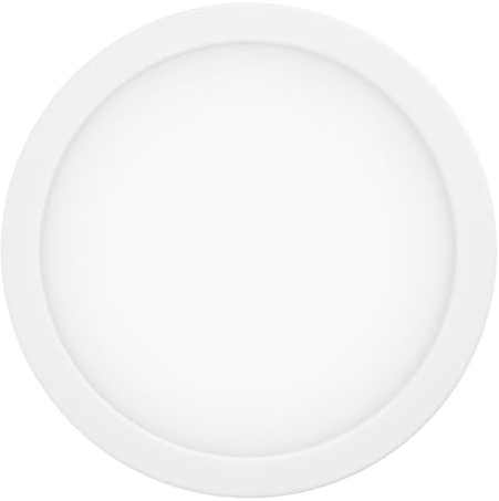 EGLO connect.z Smart-Home LED Bad-Einbaustrahler Fueva-Z, ultra flach | Ø 216 mm, ZigBee, App und Sprachsteuerung Alexa, Lichtfarbe (warmweiß-kaltweiß), dimmbar, Alu Einbauspot weiß, IP44
