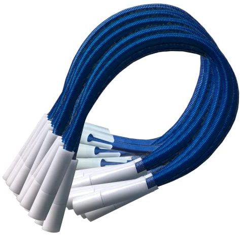 PisciHogar Tensores Lona de Piscina. Goma elástica de Gran Resistencia para el cobertor de Invierno. Regulables. (100 und, Azul)