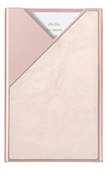 sararui Visitenkartenetui Marmor-Visitenkartenhalter-Damen-Männer ultradünne tragbare pink-Schwarze Business edle visitenkartenfall Visitenkartenhalter (Color : Pink)