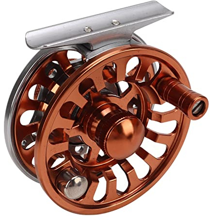 Alomejor Fliegenfischerrolle Effizientes Bremsen 3 Lager 2 Farbeinstellung CNC-Verarbeitung 3/4 Fliegenrolle für das Angeln Im Freien