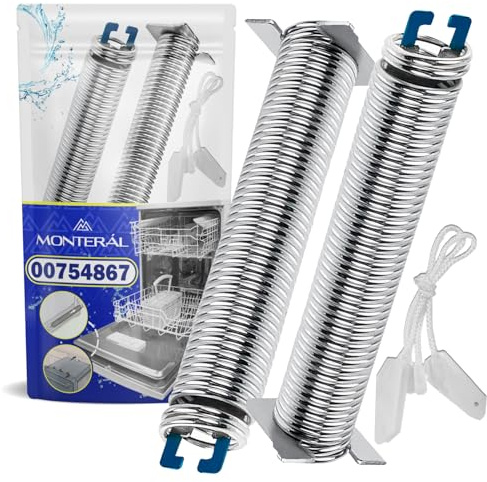 Kit Ressort Bleu et Câble pour Lave Vaisselle Porte avec le Code Original 00754867 754867 pour Bosch pour Siemens - Garantie de 10 Ans - MONTERAL