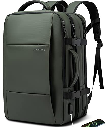 BANGE Erweiterbarer Reiserucksack, 35 l, Handgepäck-Rucksack für Damen und Herren, von Fluggesellschaften zugelassener Fitnessstudio-Rucksack, wasserdicht, Business-Laptop-Tagesrucksack