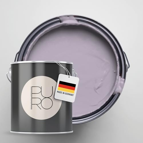 Livingwalls PURO Premium Wandfarbe c2001 - Malerfarbe für Wohnräume und Arbeitszimmer mit sehr hoher Deckkraft - matte hochwertige in Violett - 2,5l